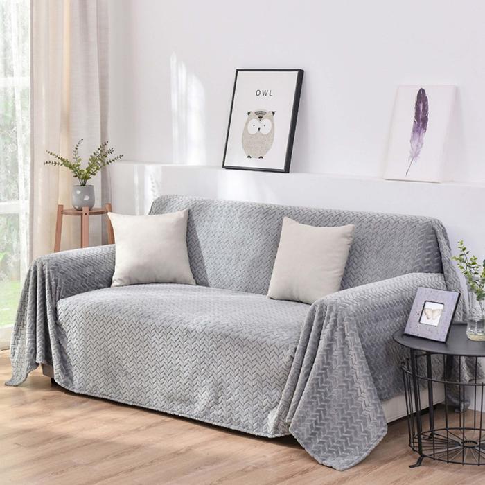 Terlaris Selimut penutup sofa /Selimut Estetik / Selimut Sofa Polos Gaya Nordic Bantal Sofa