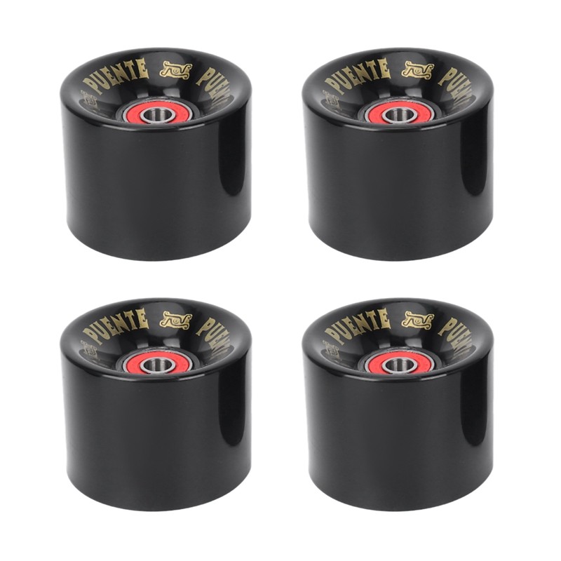 PUENTE 4Pcs/Set Cruiser Skateboard Wheels PU Wheels Long Board Cruiser Wheels with ABEC-9 Bearings