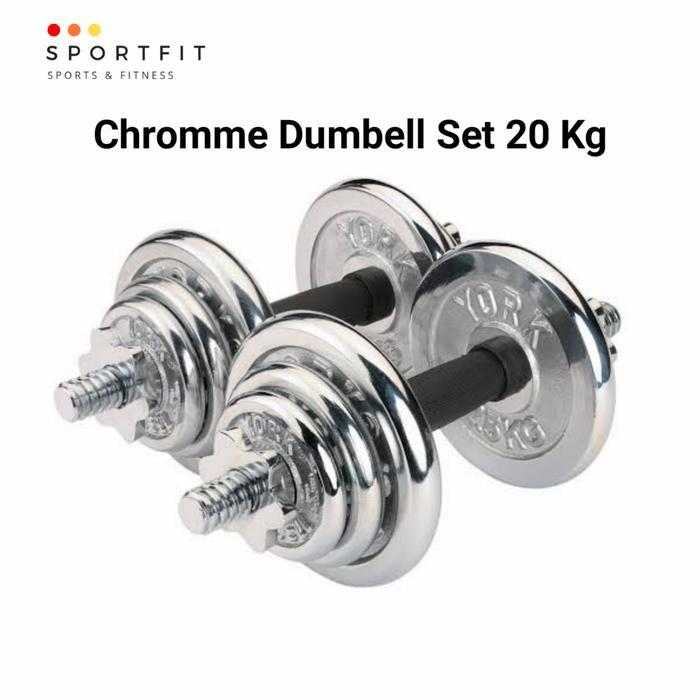 Chromme Dumbell Set 20kg Barbel Set 20kg Dumbel Set 20kg