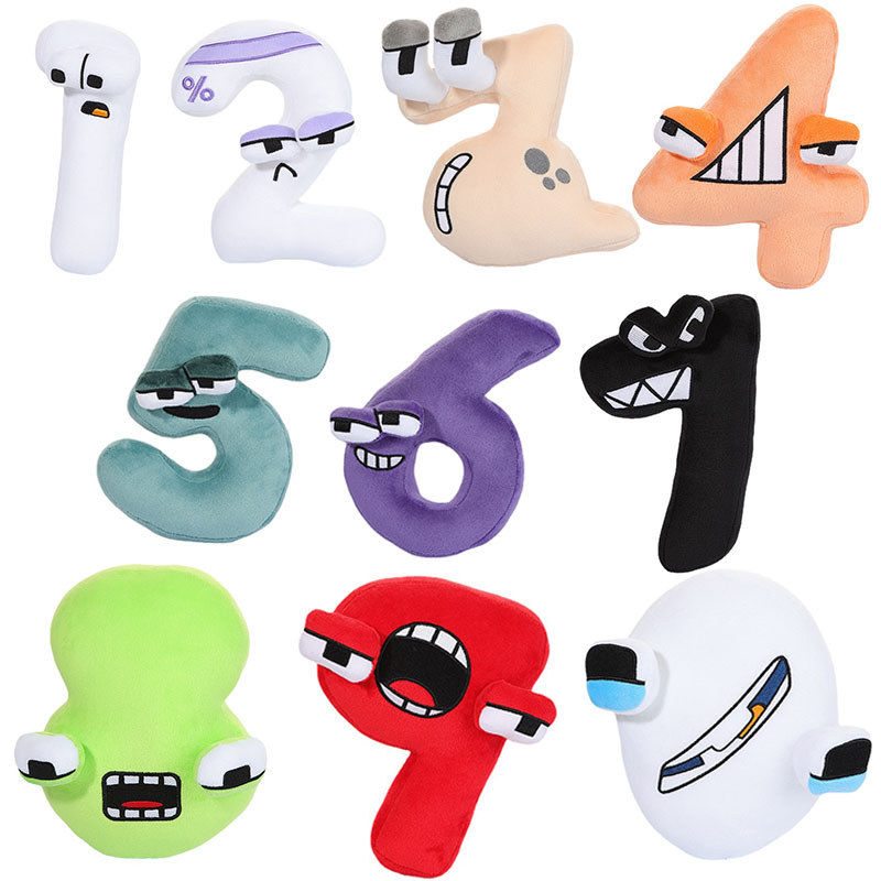 20cm New Alphabet Lore Plush Toys Digital Series Numbers Plush Pillow Doll Toys for Children