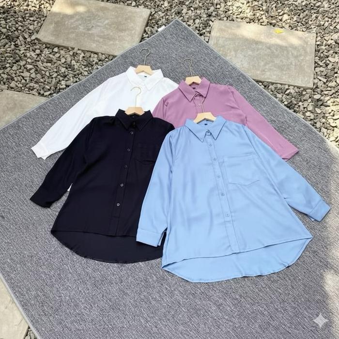 Sellari Kemeja - Ukuran S M L XL XXL 3XL 5L - Kemeja Wanita Jumbo - Atasan Wanita - Kemeja Wanita