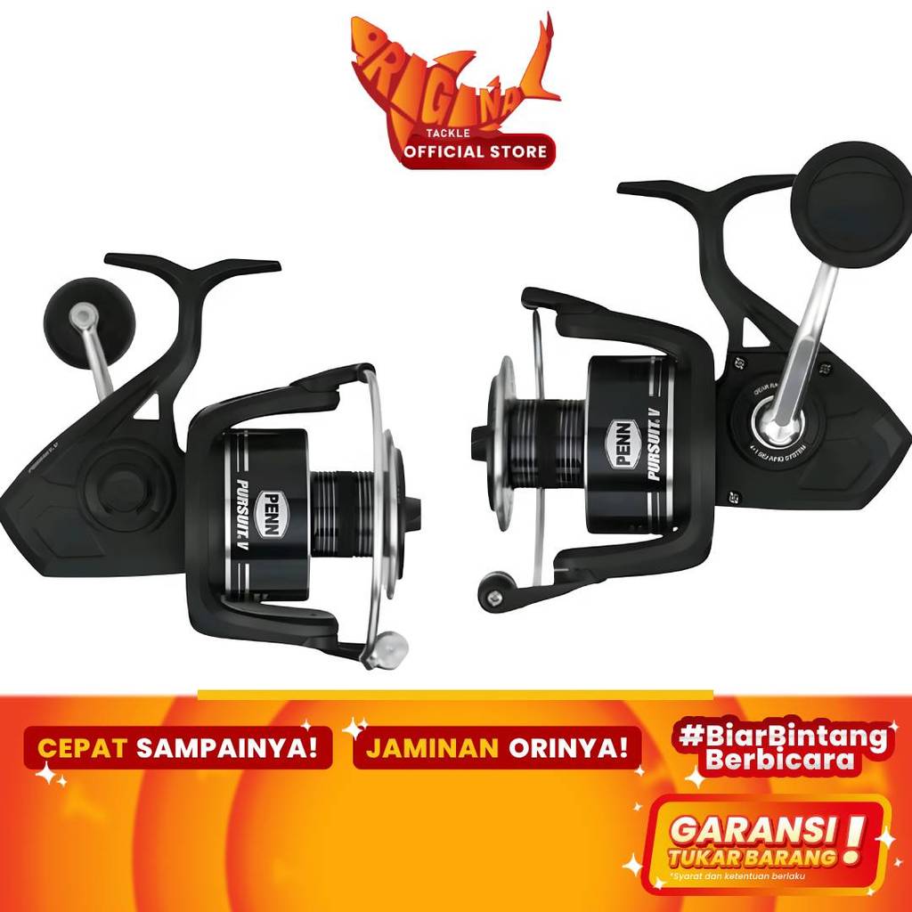 Reel Pancing Spinning Penn Pursuit V SW Power Handle Graphite 3000 4000 6000 8000