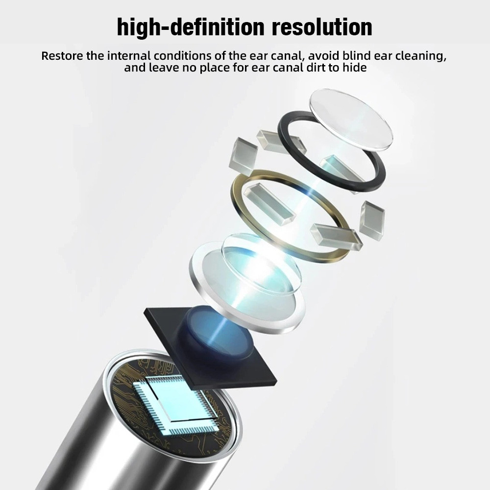 KERUI 3.9mm Otoscope Ear Endoscope Camera with 6 Lights 4.3 Inch Screen Ear Wax Removal Tool