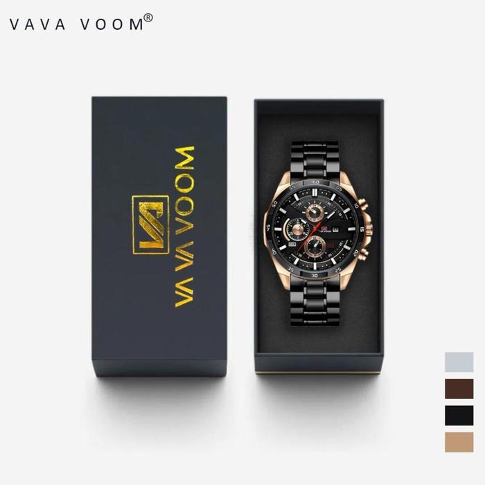 Jam Tangan Pria VAVA VOOM 216G Kronograf Kalender Analog Quartz hadiah watches