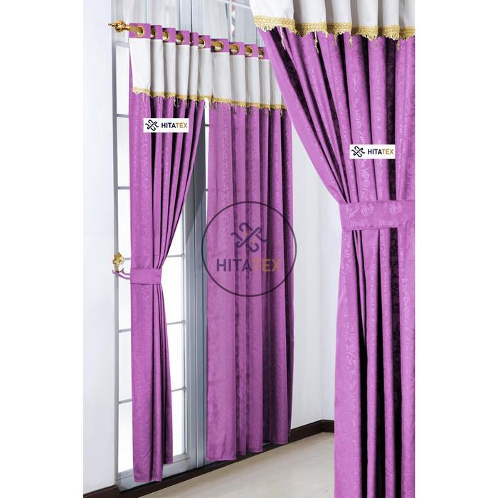 GordenRumbai Poni Mewah Jendela Pintu Kamar 10 Lubang Smokring Tinggi 220 cm - Curtain, Hordeng,