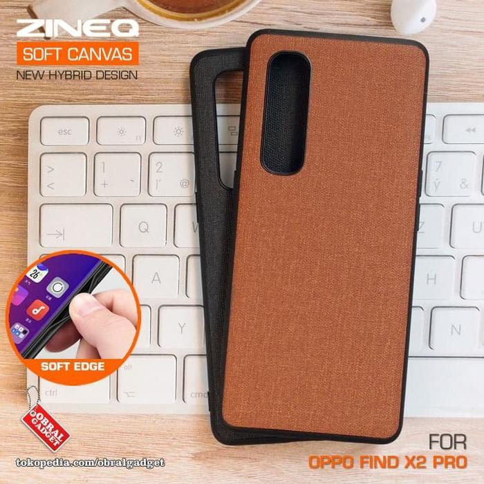 Soft Canvas Case Oppo Find X2 Pro Softcase Hard Silicon Casing Cover