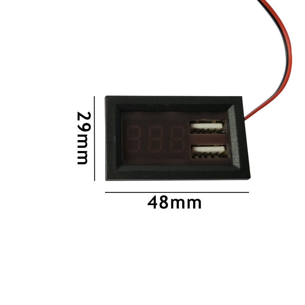 Auto Car Digital DC 8-40V Voltmeter+Dual USB Adapter Voltage Monitor Replacement