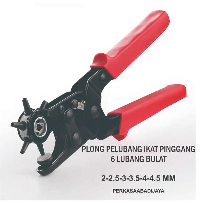 Hole Puncher Tang Plong Pembuat Lubang Pembolong Sabuk Kulit, Plastik