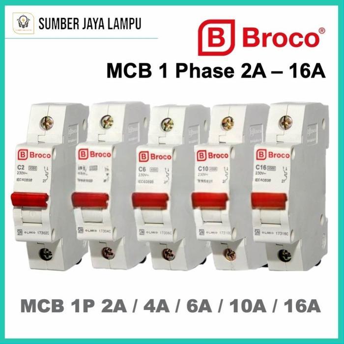 Broco Mcb/ Mcb Broco 2A-16A Alat Anti Af Termurah