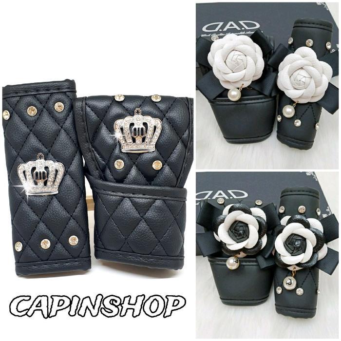 Gigi Rem Mahkota // Handbreak Handrem Persneling Sarung Cover Gigi Handrem Mahkota Bunga Kulit Crown