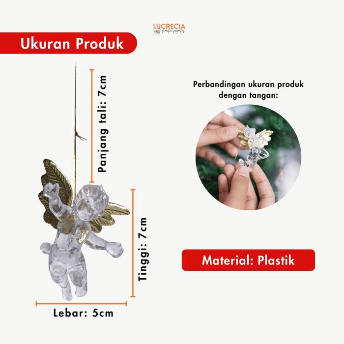 [Grosir] Gantungan Liontin Malaikat Pohon Natal Christmas Tree Pendant Angel Hanger Gold Silver
