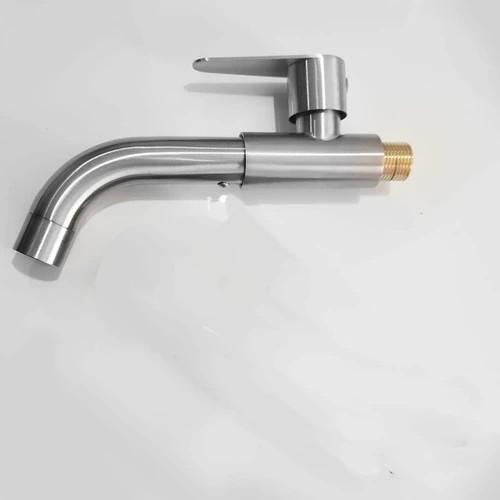 Kran Wastafel Tembok Dingin Stainless Kedeng / Kran Cuci Tangan dinding / Kran Wudhu