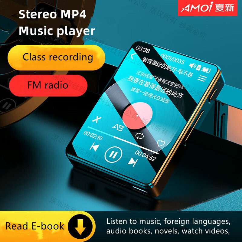 Amoi Finetop X1 MP3 Music FM Radio Video Player Bluetooth Mini HiFi Stereo Professional Sports USB
