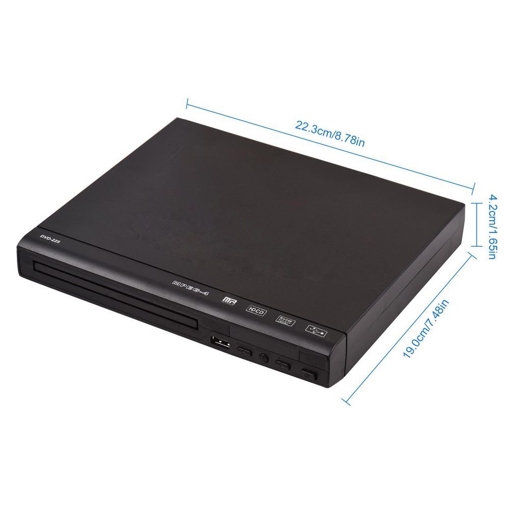 Portable DVD-225 Home DVD Player DVD CD Disc Media Player Digital Multimedia Player Durable Stable