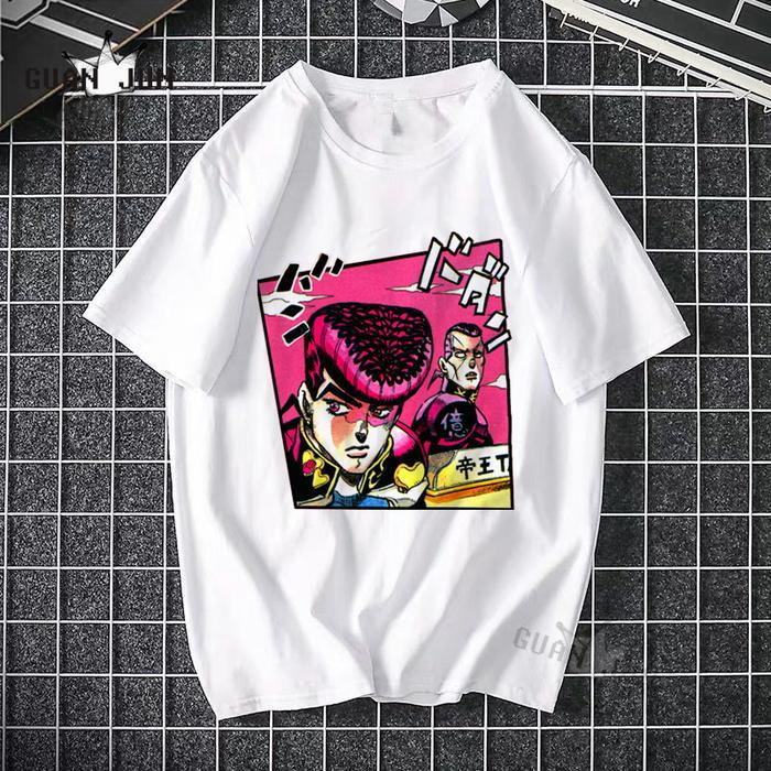 Kaos Oversize Josuke Higashikata Josuke Pompadour Style Anime Manga Premium  Unisex