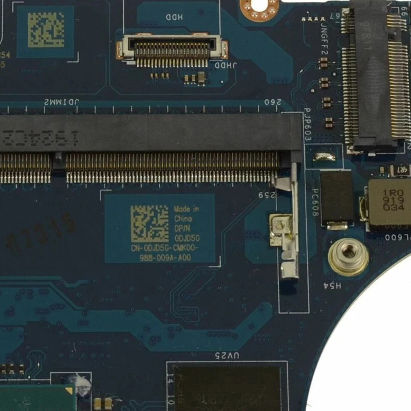 For Dell Precision 5540 Motherboard i7-9850H T2000 I7-9750H T1000 4GB LA-H331P DJD5G