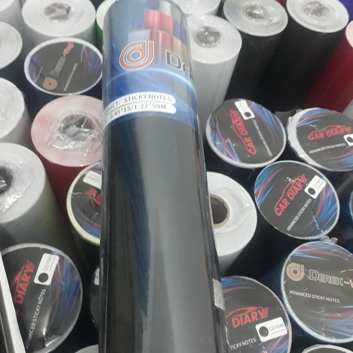 Stiker warna hitam doff per roll isi 15 meter