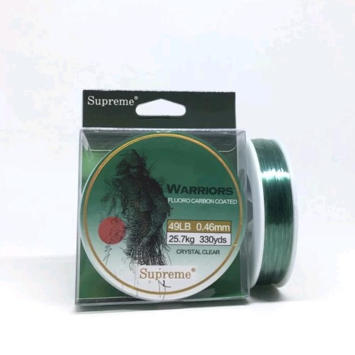 SENAR PANCING TAHAN GESEKAN MUDAH TENGGELAM WARRIORS 240YDS/330YDS FLUOROCARBON COATED LAUT