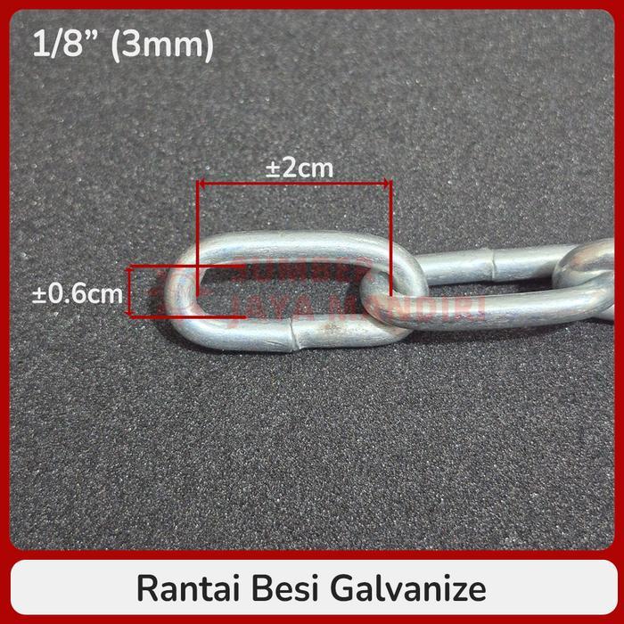 "New" [PER 1 METER] Rantai Besi Pagar 3mm