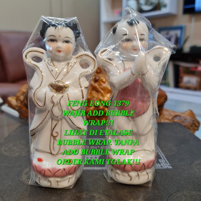 Rupang Pendamping Guan Yin / Kwan Im / Avalokitesvara 6 inch Keramik