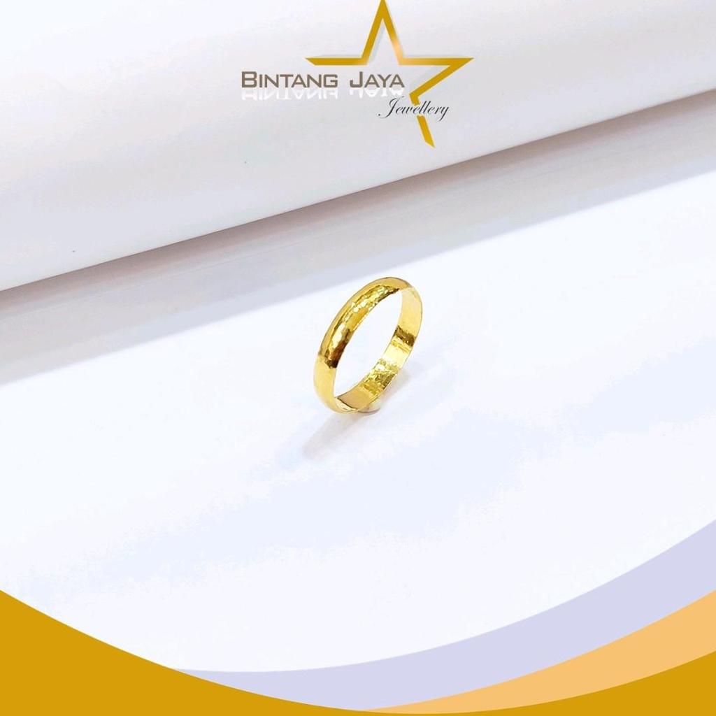Cincin Emas Belah Rotan (Timbang Air) 0.15 - Kadar LM99 - Berat 3gr - Size 18 - Investasi murni desa