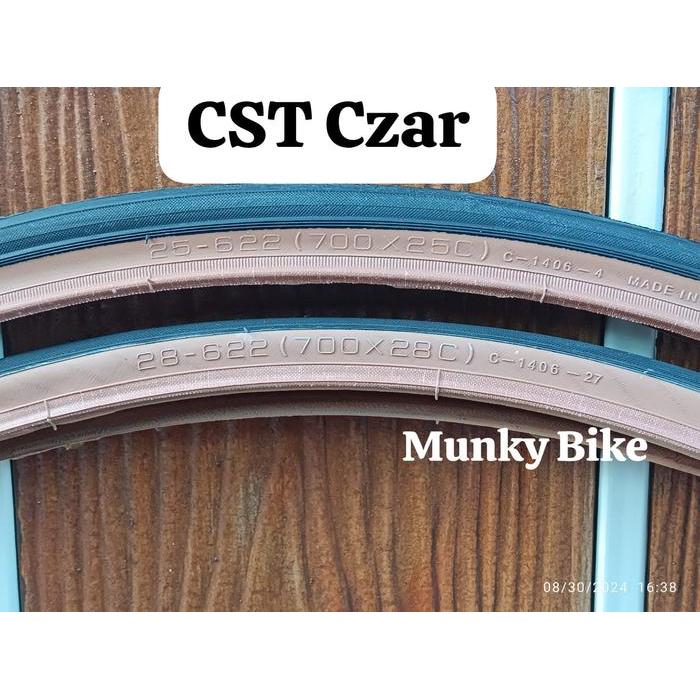 Ban Luar CST Czar 700x25C 700x28C Tanwall Skinwall Coklat Non Foldable Sepeda Roadbike RB 700c x 25