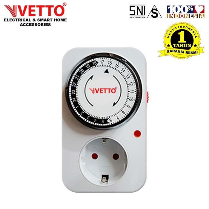 VETTO Stop Kontak Timer Analog - 24 Jam