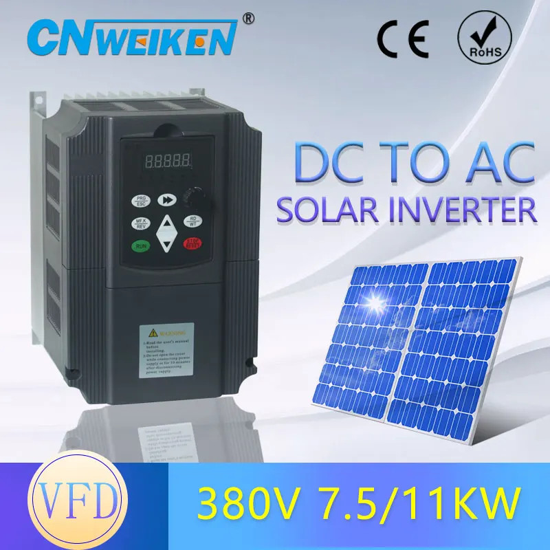 11KW 15HP VFD 380V Solar Inverter Freqency Converter Variable Frequency Inverter Drive Inverter VFD 