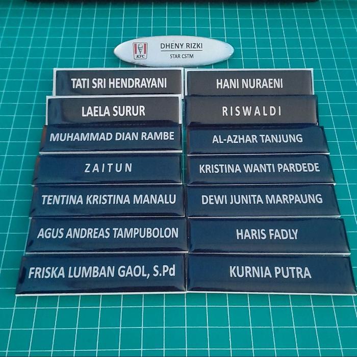 "New" Name tag / Papan Nama /ASN / PNS termurah Magnet Peniti