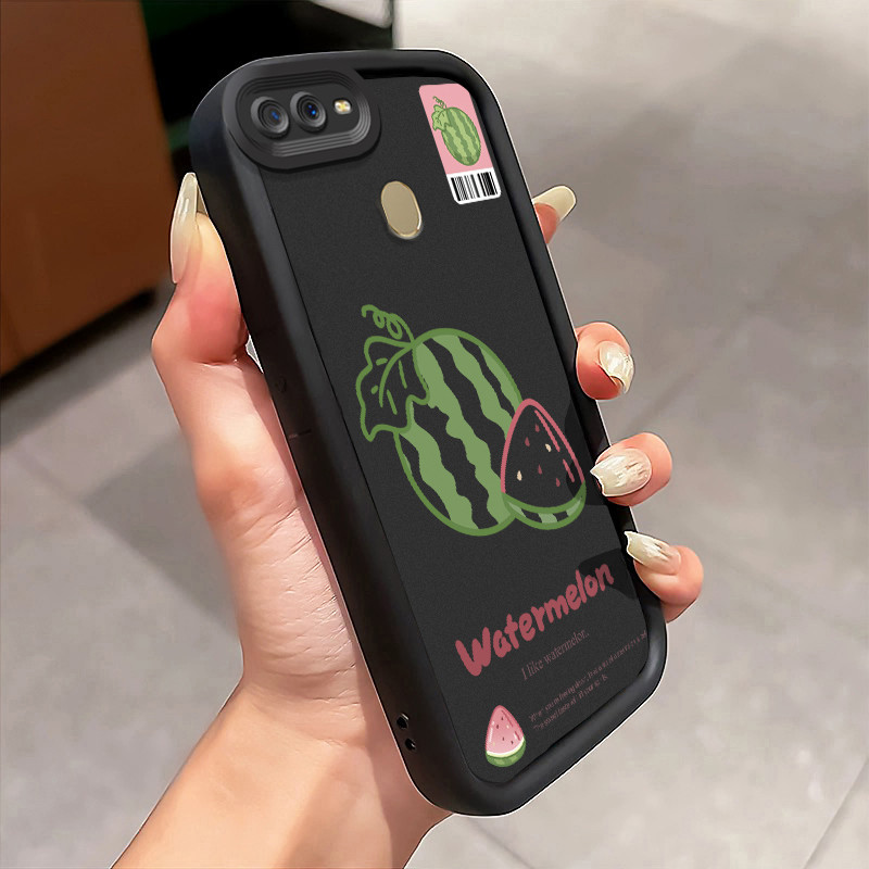 Casing Hp OPPO A7 OPPO A5s OPPO A12 OPPO A12S A11k Case Semangka hijau kartun Kasing silikon Cesing 