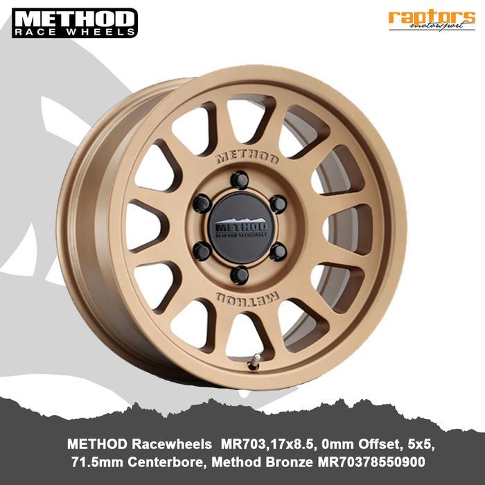 Method Racewheels MR703 R17 x8.5,0mm 5x5, 71.5mm, Method Bronze(5PCS )