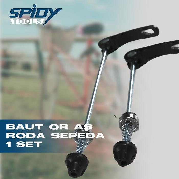 Shimano - Baut Qr As Roda Sepeda Depan+Belakang - Hitam Quick Release Wheel Hub