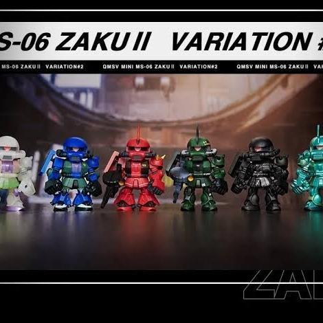 QMSV Mini MS-06 Gundam Zaku II Variation 2 Blindbox Bandai