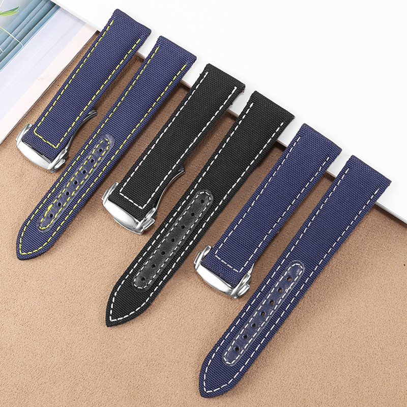 For Omega Seamaster 300 watch strap for Speedmaster AT150 for Snoopy 310.32 Series Canvas Nylon