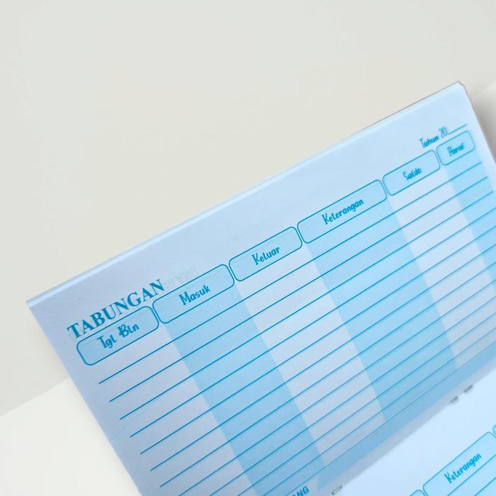 "New" Buku Catatan Tabungan Anak Sekolah Isi Kertas Hvs Putih Paper / Buku Tabungan Harian