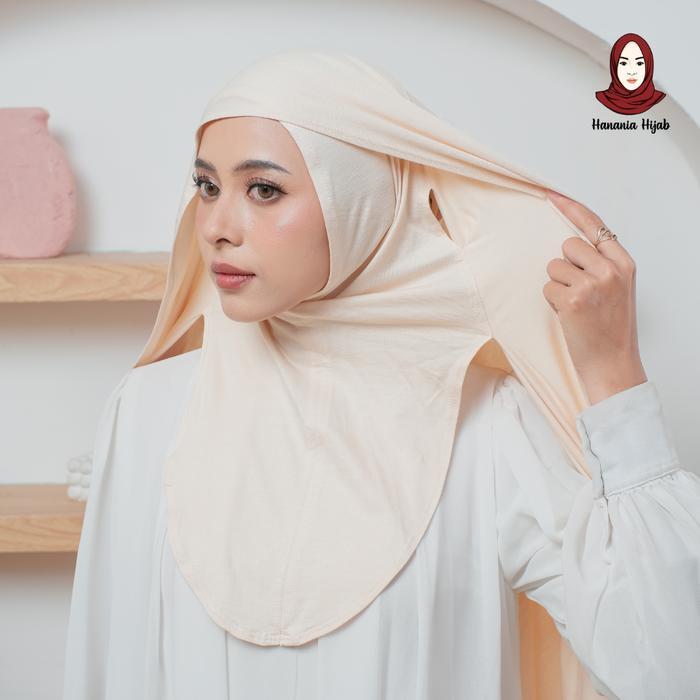 Hanania Hijab Zhia Extra Large Pashmina Oval Inner Leher Jumbo Syar'I Kaos Rayon Cooltech Pashmina