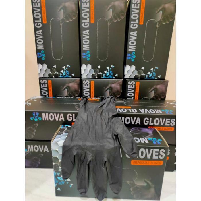 Mova Disposable Gloves Sarung Tangan Black Nitrile - Nitrile Hitam
