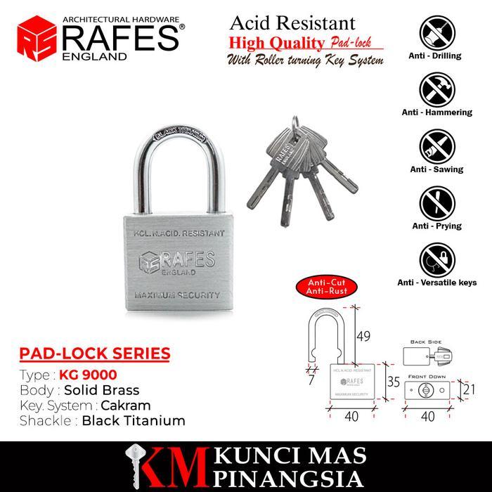 GEMBOK / PADLOCK / 9000 / RAFES ORIGINAL