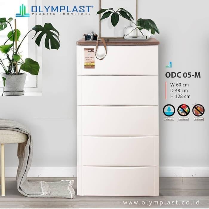 HEMAT Lemari Plastik Laci / drawer 5 susun Olymplast ODC