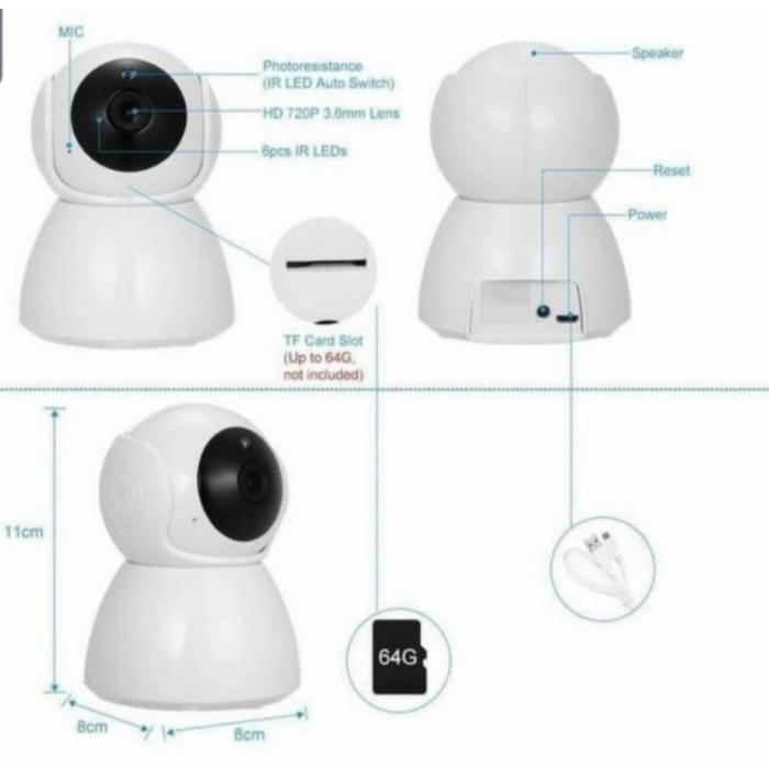 IP Camera Snowman Full HD Wifi CCTV Wireless