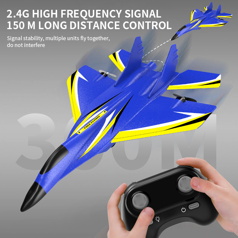 DWi RC Foam Aircraft Plane 2.4G Radio Control Glider Remote Control Fighter Cool Lighting Plane