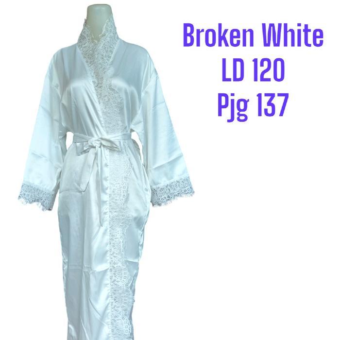 Kimono Satin Panjang Muslimah Wanita Model Terbaru - Dress