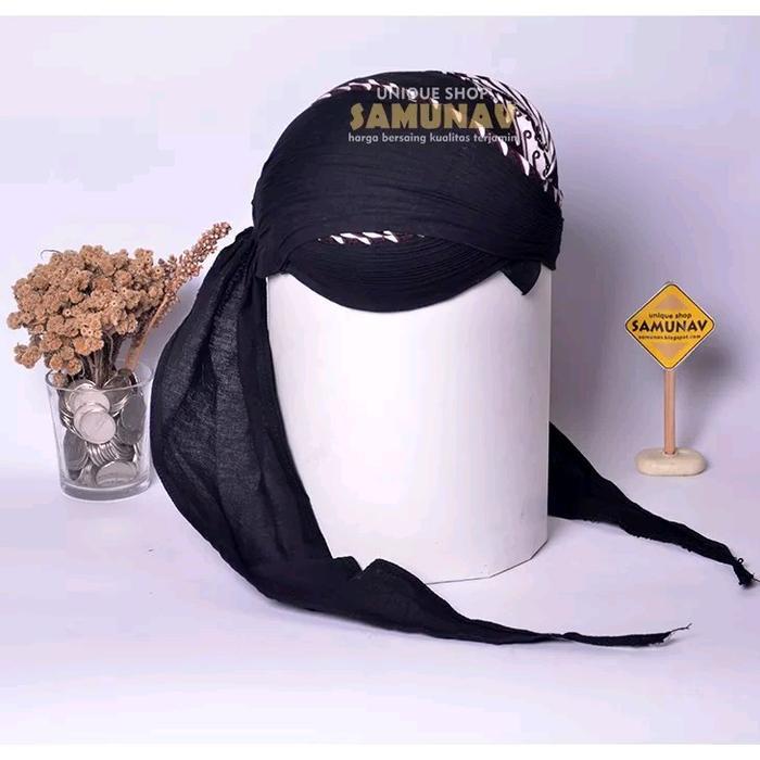 Blangkon Jogja Lipat Sliwir Motif Samurai Putih // Blangkon Jogja Lipat Sliwir // Blangkon Jawa