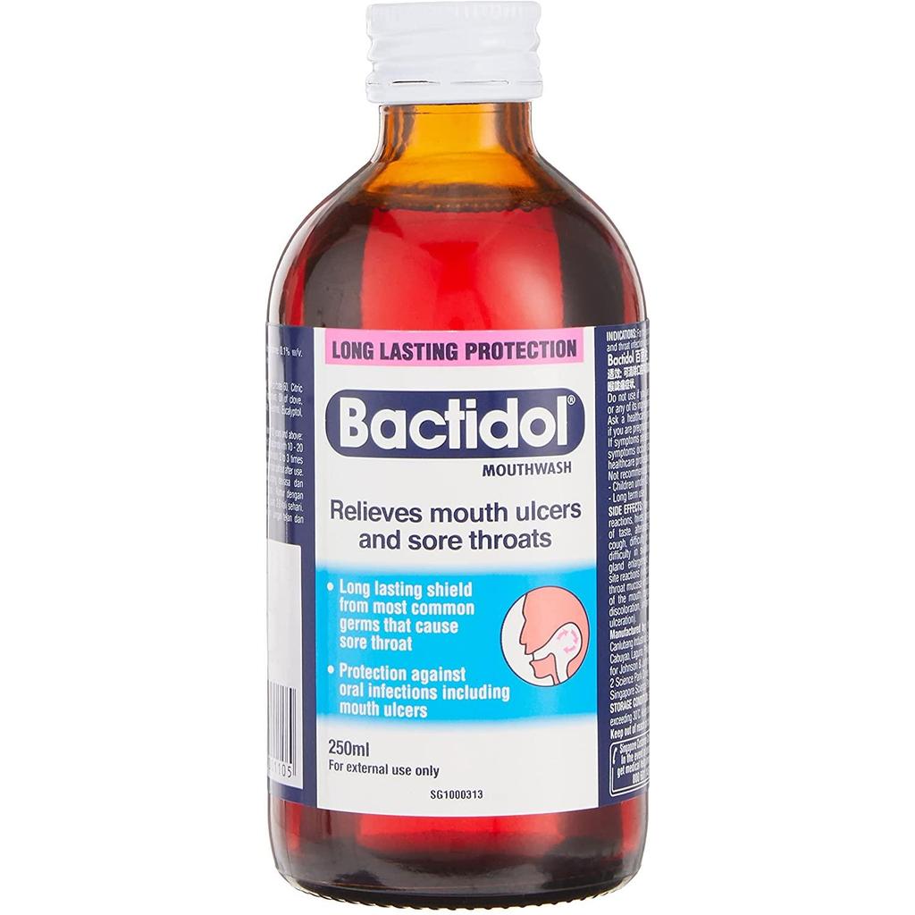 Bactidol Mouthwash for Sore Throat Relief, 250ml (SINGAPORE)