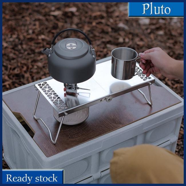 Meja Kompor Gas Mini Portable Multifungsi Bahan Stainless Steel Untuk