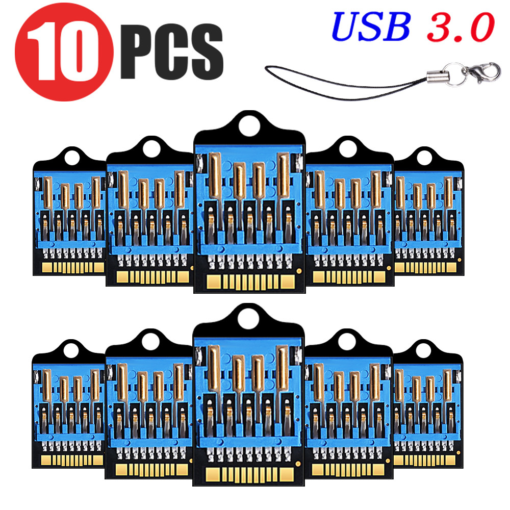 10PCS Wholesale UDP USB 3.0 Memory Flash 4GB 8GB 16GB 32GB 64GB 128G Short U Disk Semi-finished Chip