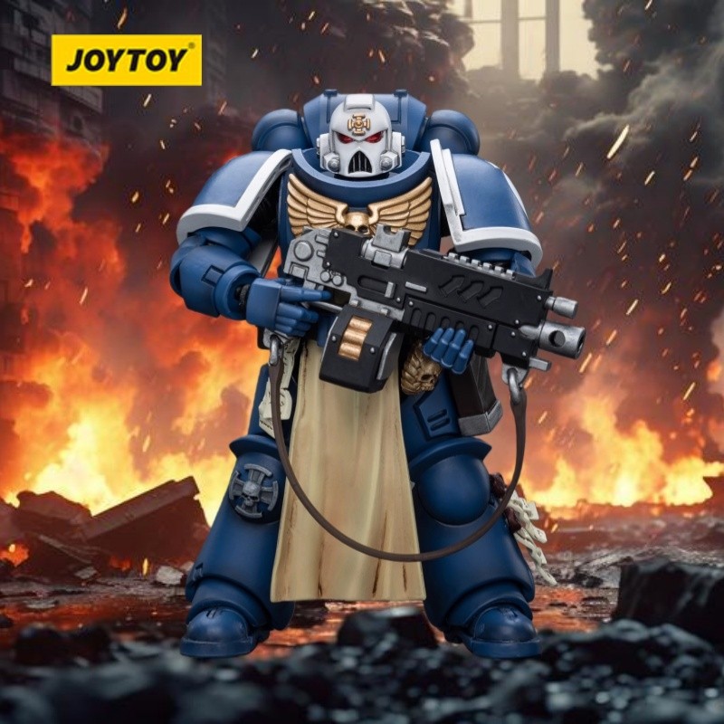 JOYTOY Warhammer 40K Ultramarines Sternguard Veteran with Auto Bolt Rifle Action Figures Original