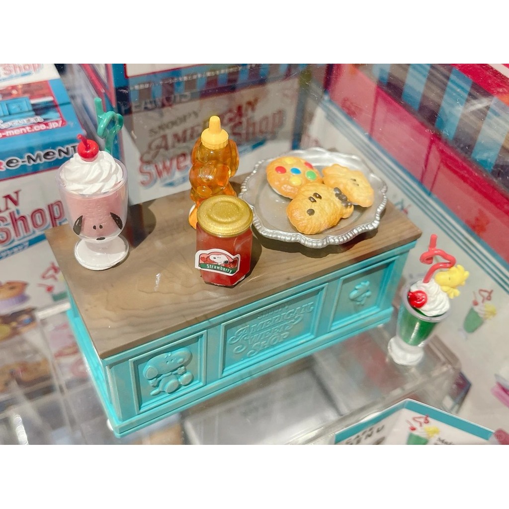 Re-Ment American Dessert Shop Miniature Scene Models Collectible Set Trendy Play Action Figure Toys