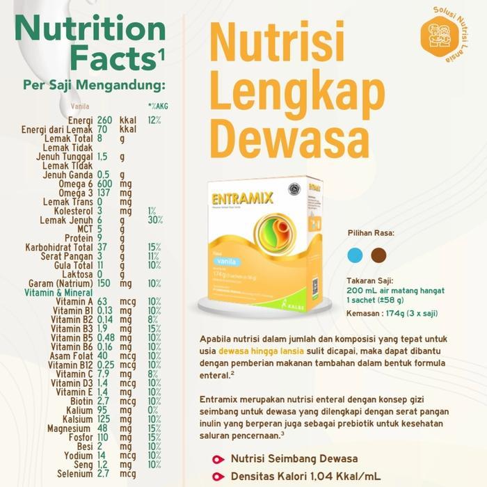 Susu Entramix Vanilla 555 Gram