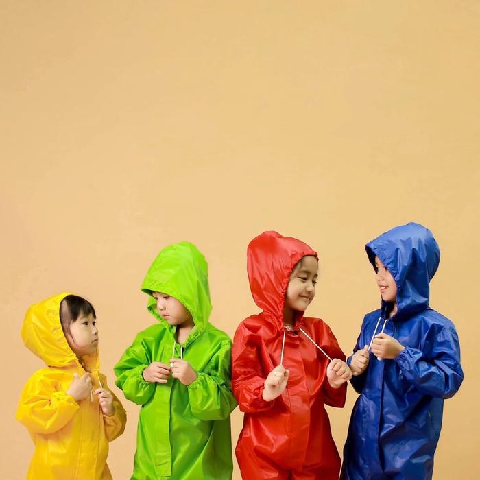 JAS HUJAN ANAK / JAS HUJAN JUMPSUIT ANAK / JAS HUJAN APD ANAK Jas Hujan Hazmat Anak - APD Bayi